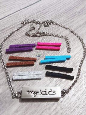 Essential Oil Diffuser Necklace My Kids Stainless Steel